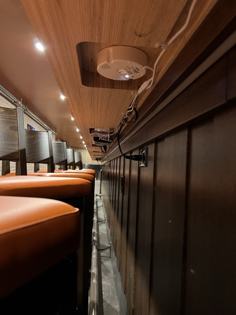phone charging under bar counter